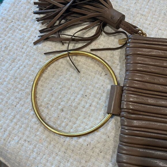 Thacker Leather Fringe Ring Bangle Wristlet - Picture 3 of 10